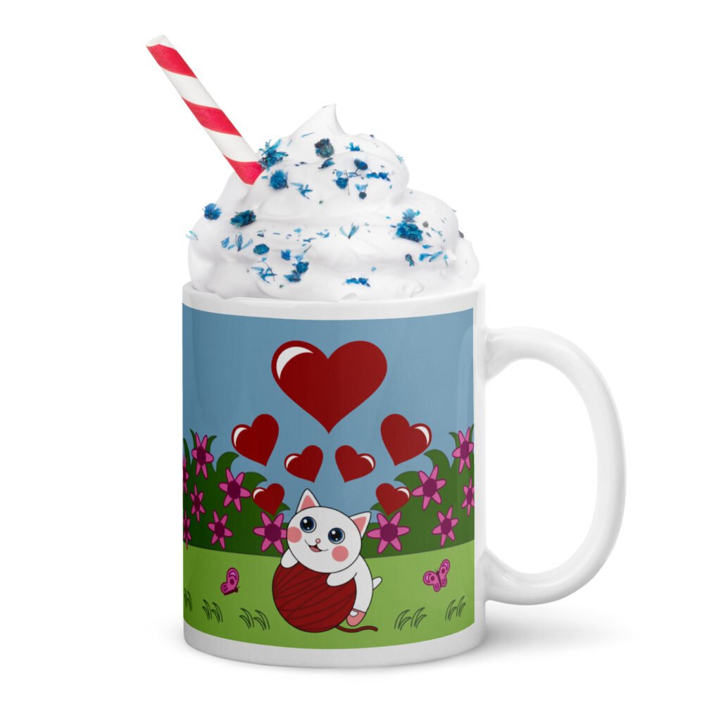 Dihtti's Favorite Ball | White Glossy Mug, 11 Oz