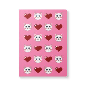 Dihtti & Heart Pattern (Pink) | Softcover Journal, 200 Pages