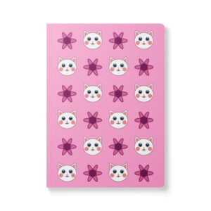 Dihtti & Flower Pattern (Light Pink) | Softcover Journal, 200 Pages