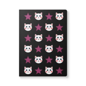 Dihtti & Star Pattern (Black) | Softcover Journal, 200 Pages