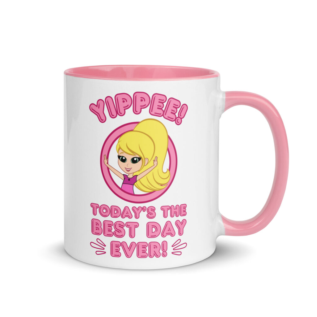 Yippee! Today’s the Best Day Ever! (Kathy) | Glossy Mug with Color Inside, 11 Oz