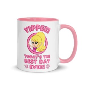 Yippee! Today’s the Best Day Ever! (Kathy) | Glossy Mug with Color Inside, 11 Oz