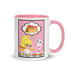 Dihtti & Kathy's Favorite Breakfast | Glossy Mug with Color Inside, 11 Oz