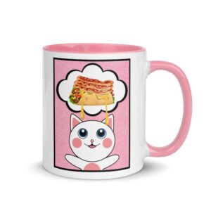 Dihtti's Favorite Breakfast | Glossy Mug with Color Inside, 11 Oz