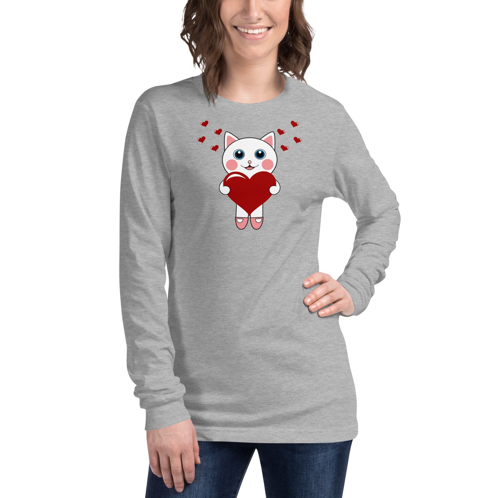 Dihtti the Kitty | (Adult) Long Sleeve Shirt | Regular Unisex Fit (4 Colors) - Image 4