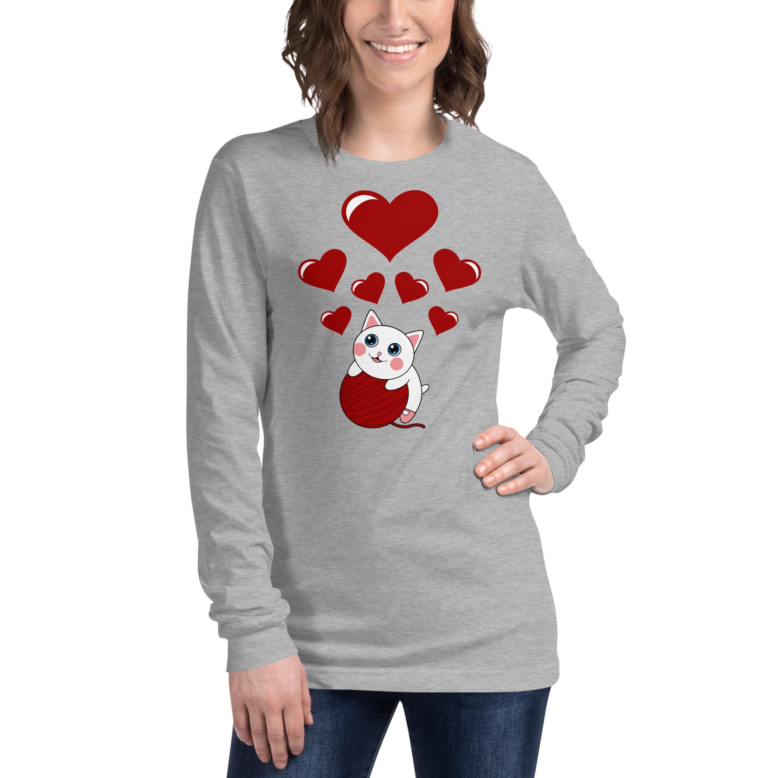 Dihtti the Kitty | (Adult) Long Sleeve Shirt | Regular Unisex Fit (4 Colors) - Image 4