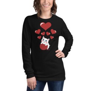 Dihtti the Kitty | (Adult) Long Sleeve Shirt | Regular Unisex Fit (4 Colors)
