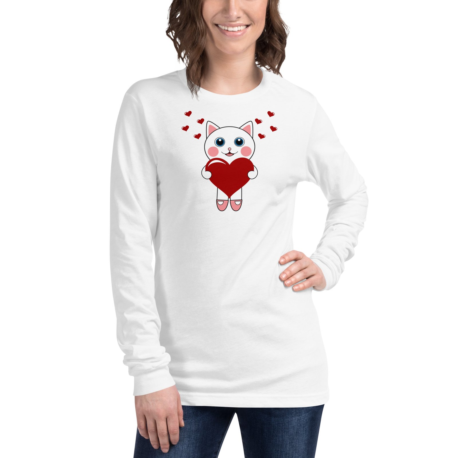 Dihtti the Kitty | (Adult) Long Sleeve Shirt | Regular Unisex Fit (4 Colors) - Image 2