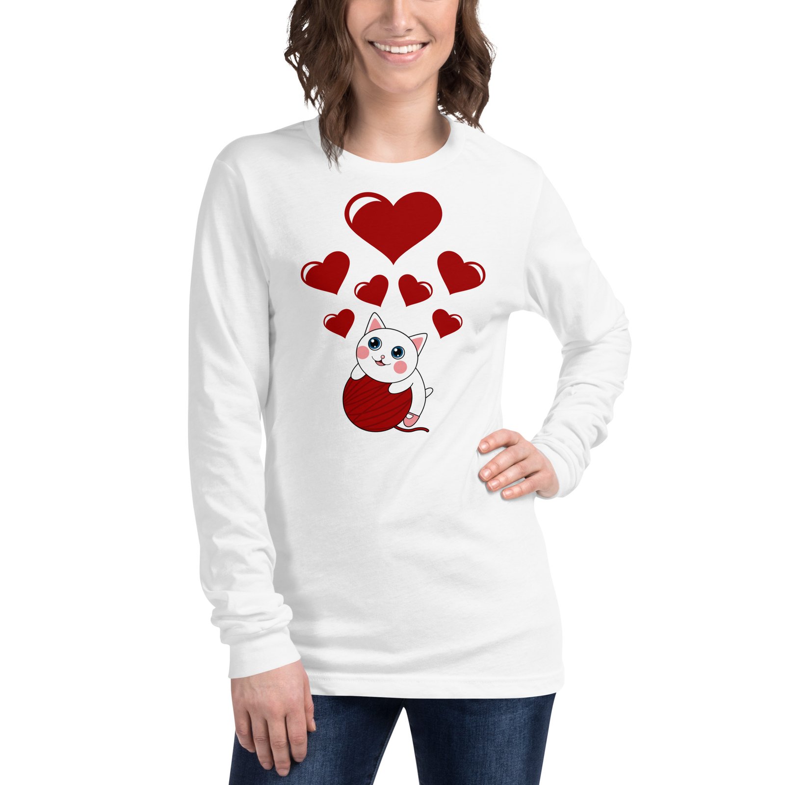 Dihtti the Kitty | (Adult) Long Sleeve Shirt | Regular Unisex Fit (4 Colors) - Image 2