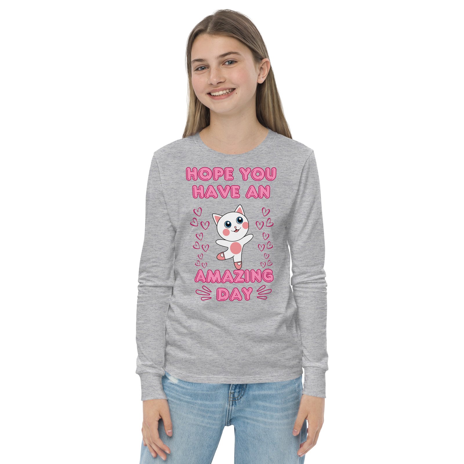 Hope You Have An Amazing Day | (Youth) Long Sleeve Shirt | Regular Unisex Fit (3 Colors) - Image 3