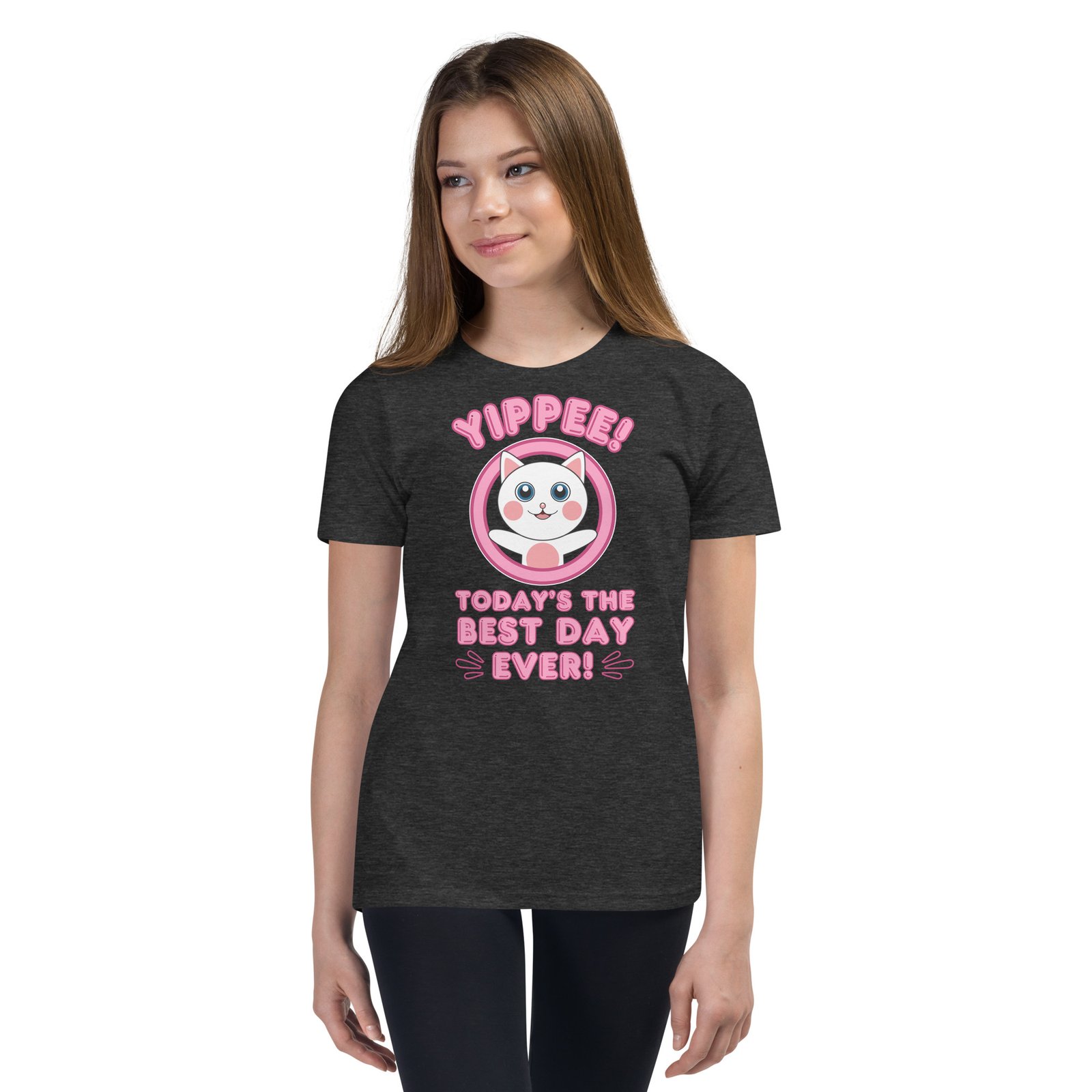 Yippee! Today’s the Best Day Ever! (Dihtti) | (Youth) Premium T-Shirt | S-XL (5 Colors) - Image 4