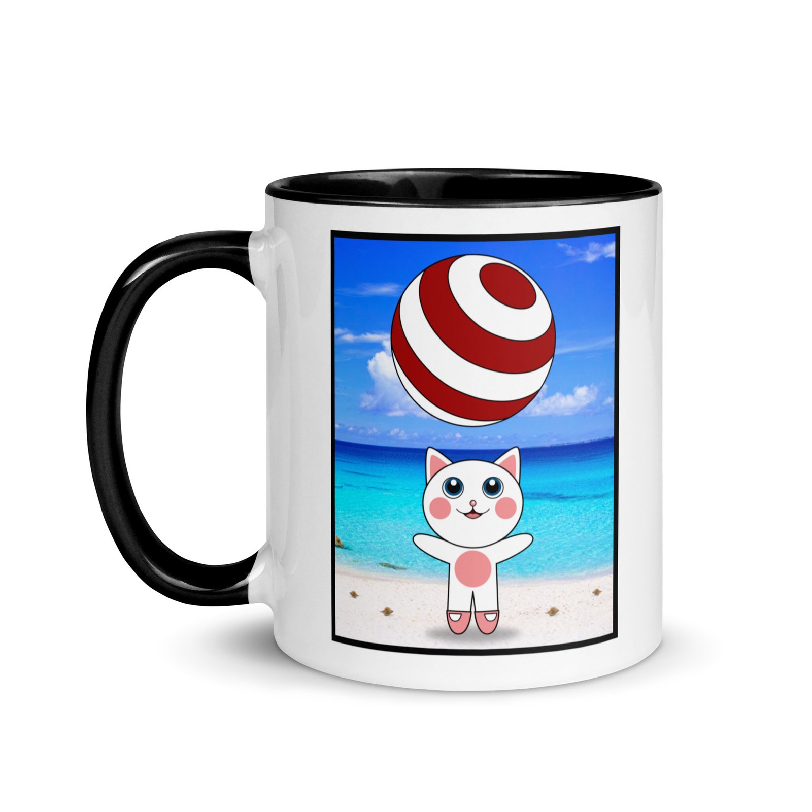 A Day at the Beach | Glossy Mug with Color Inside, 11 Oz - Image 2
