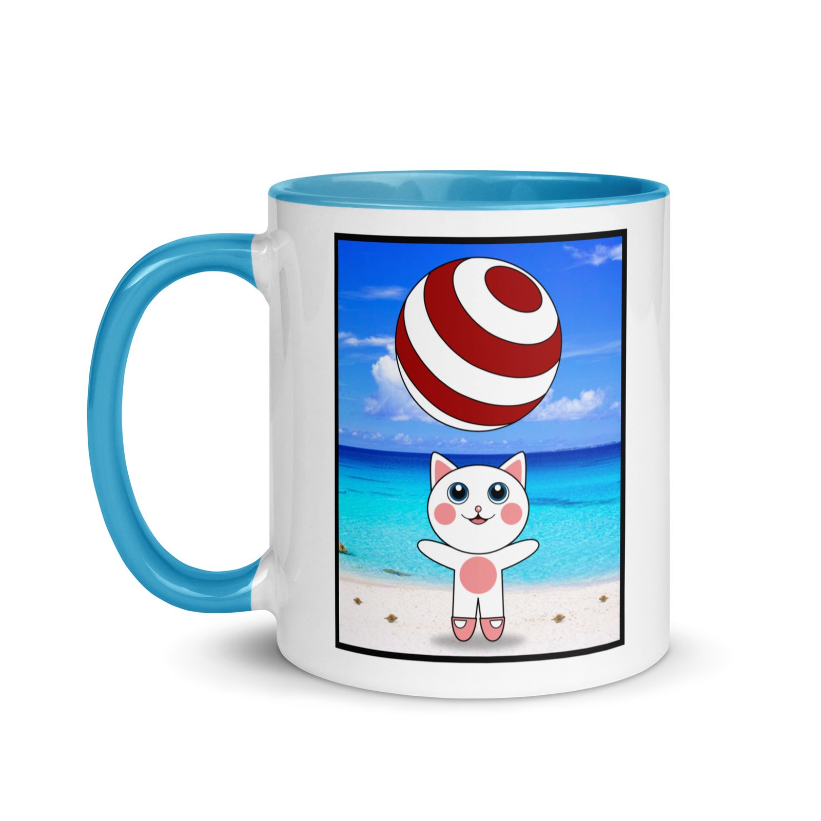A Day at the Beach | Glossy Mug with Color Inside, 11 Oz - Image 12