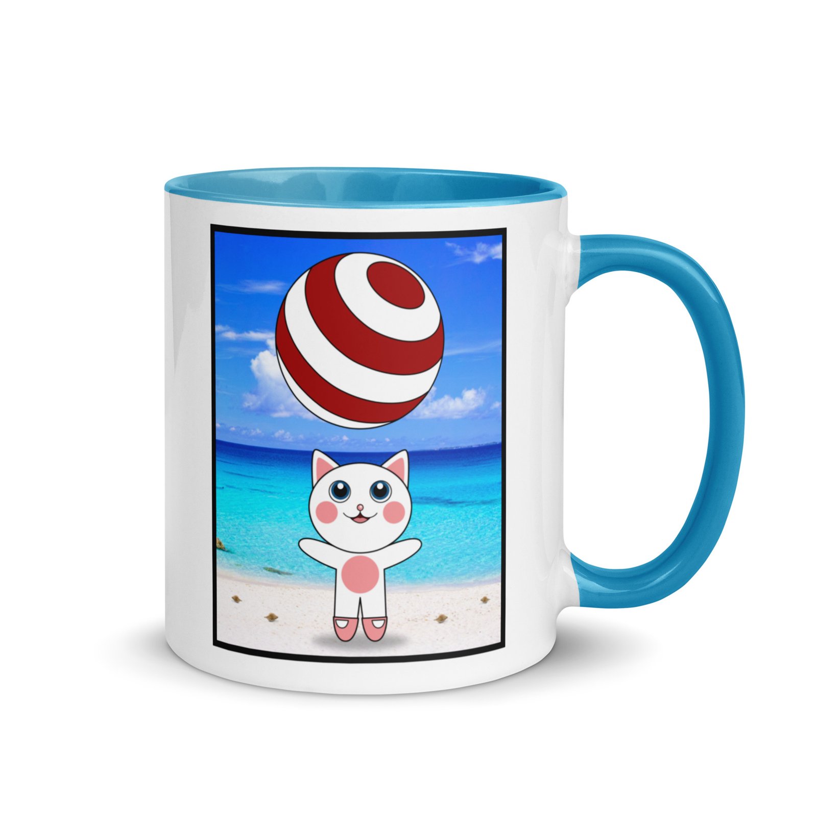 A Day at the Beach | Glossy Mug with Color Inside, 11 Oz - Image 11
