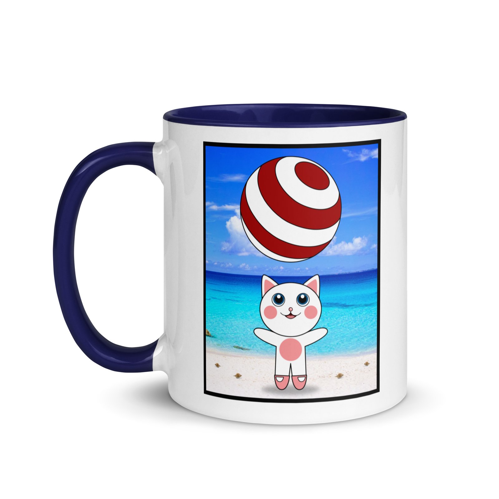 A Day at the Beach | Glossy Mug with Color Inside, 11 Oz - Image 4