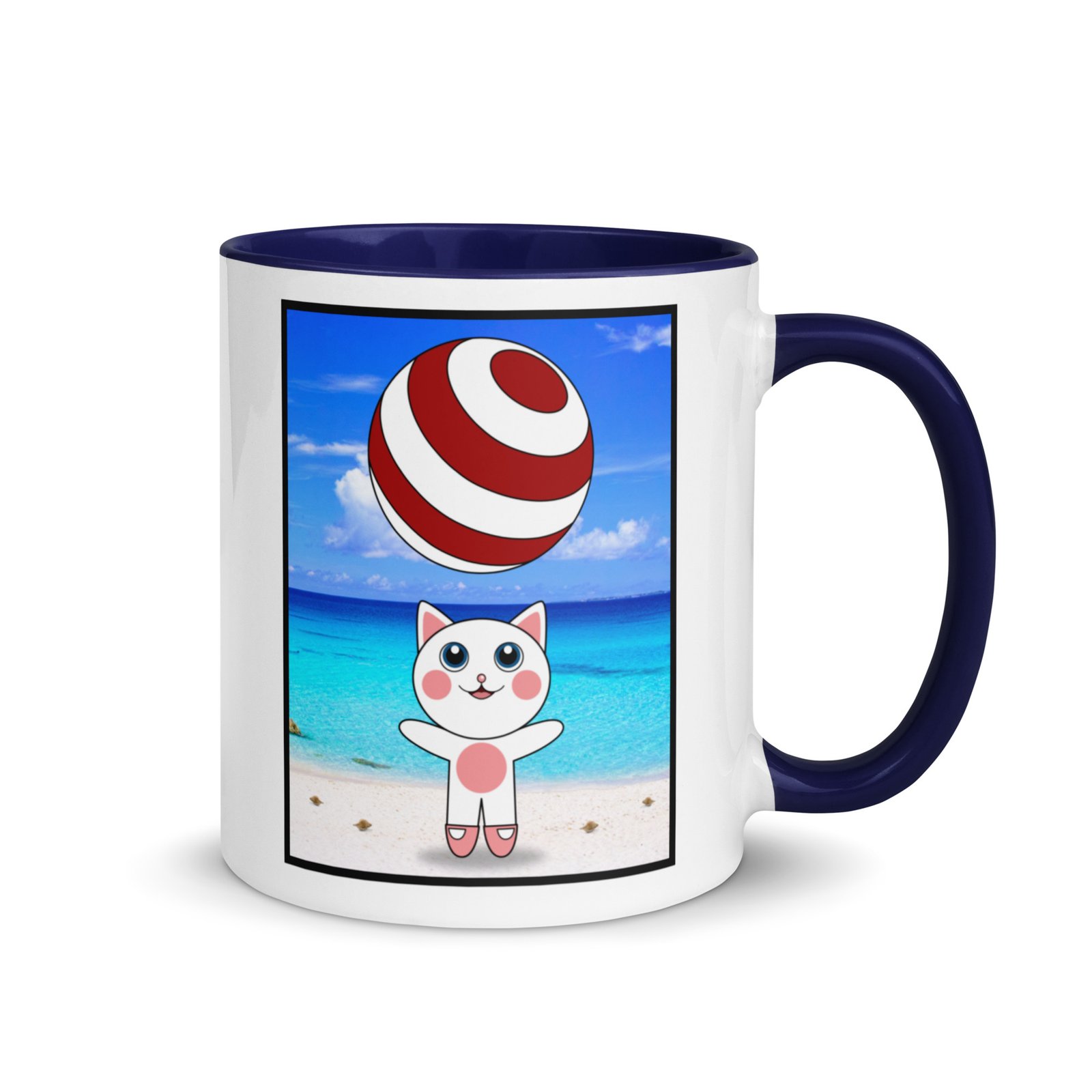 A Day at the Beach | Glossy Mug with Color Inside, 11 Oz - Image 3