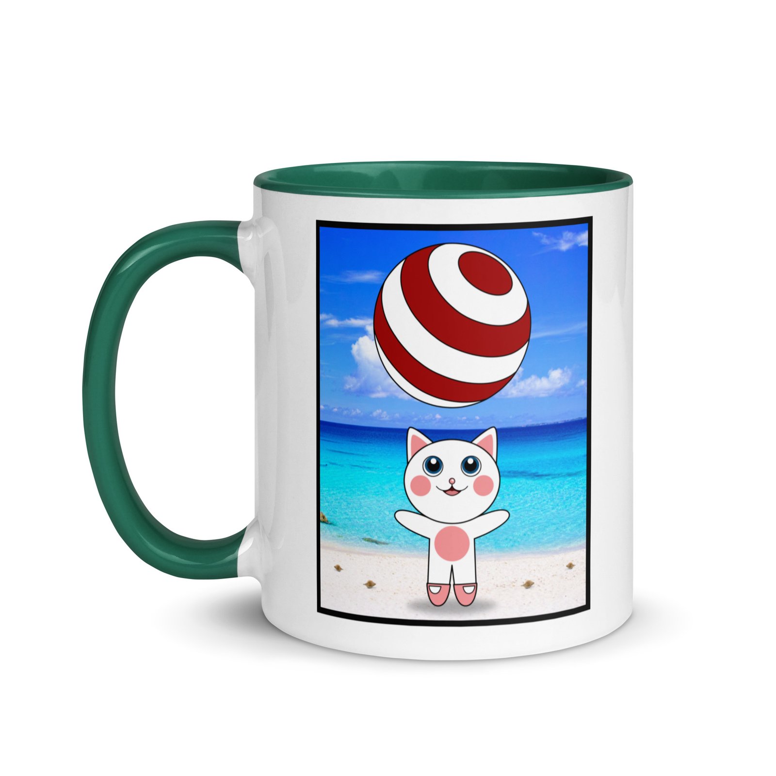 A Day at the Beach | Glossy Mug with Color Inside, 11 Oz - Image 8