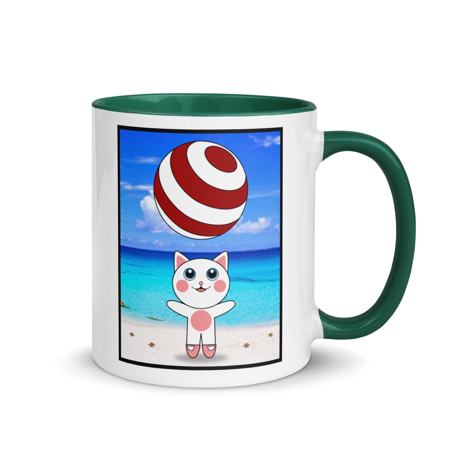 A Day at the Beach | Glossy Mug with Color Inside, 11 Oz - Image 7