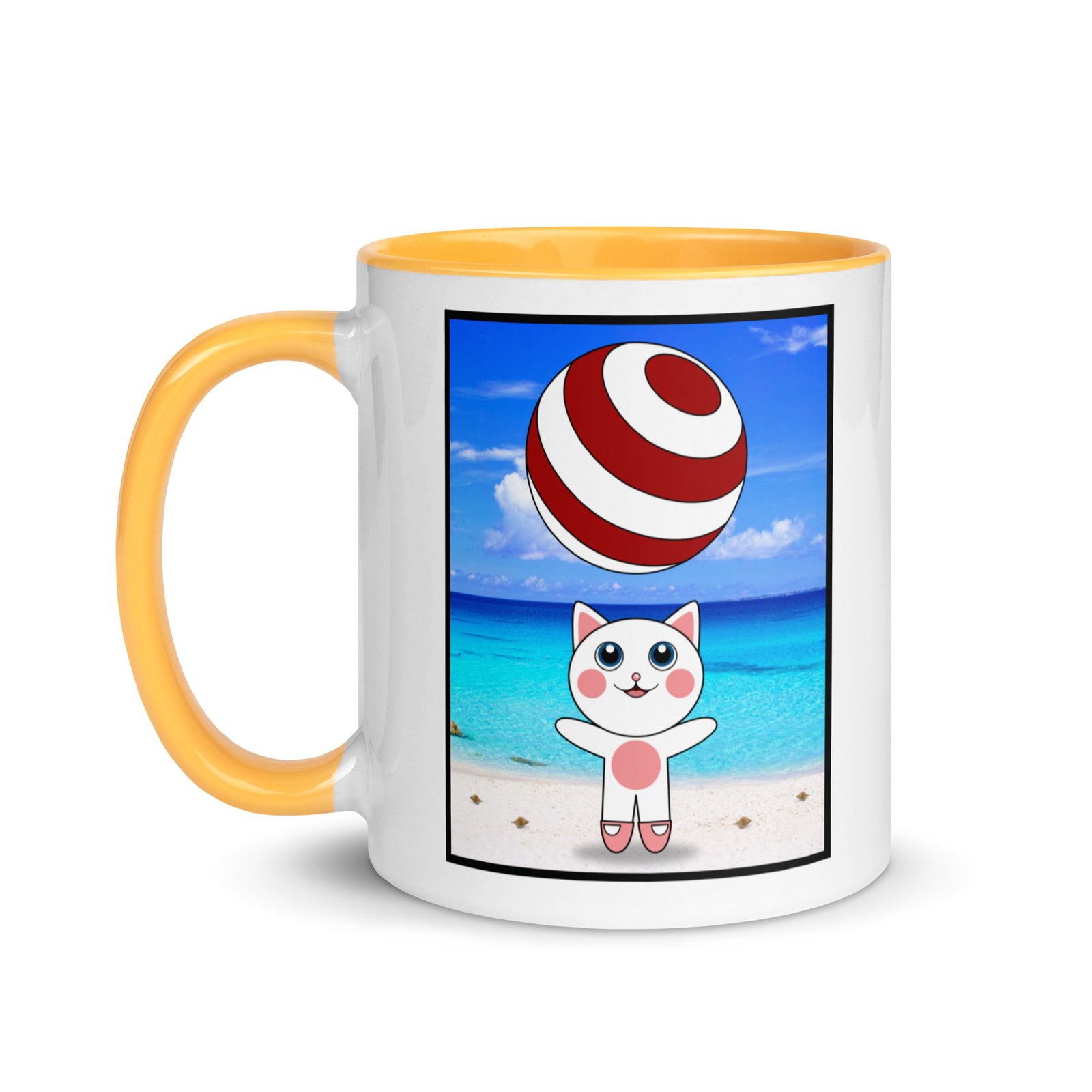A Day at the Beach | Glossy Mug with Color Inside, 11 Oz - Image 16