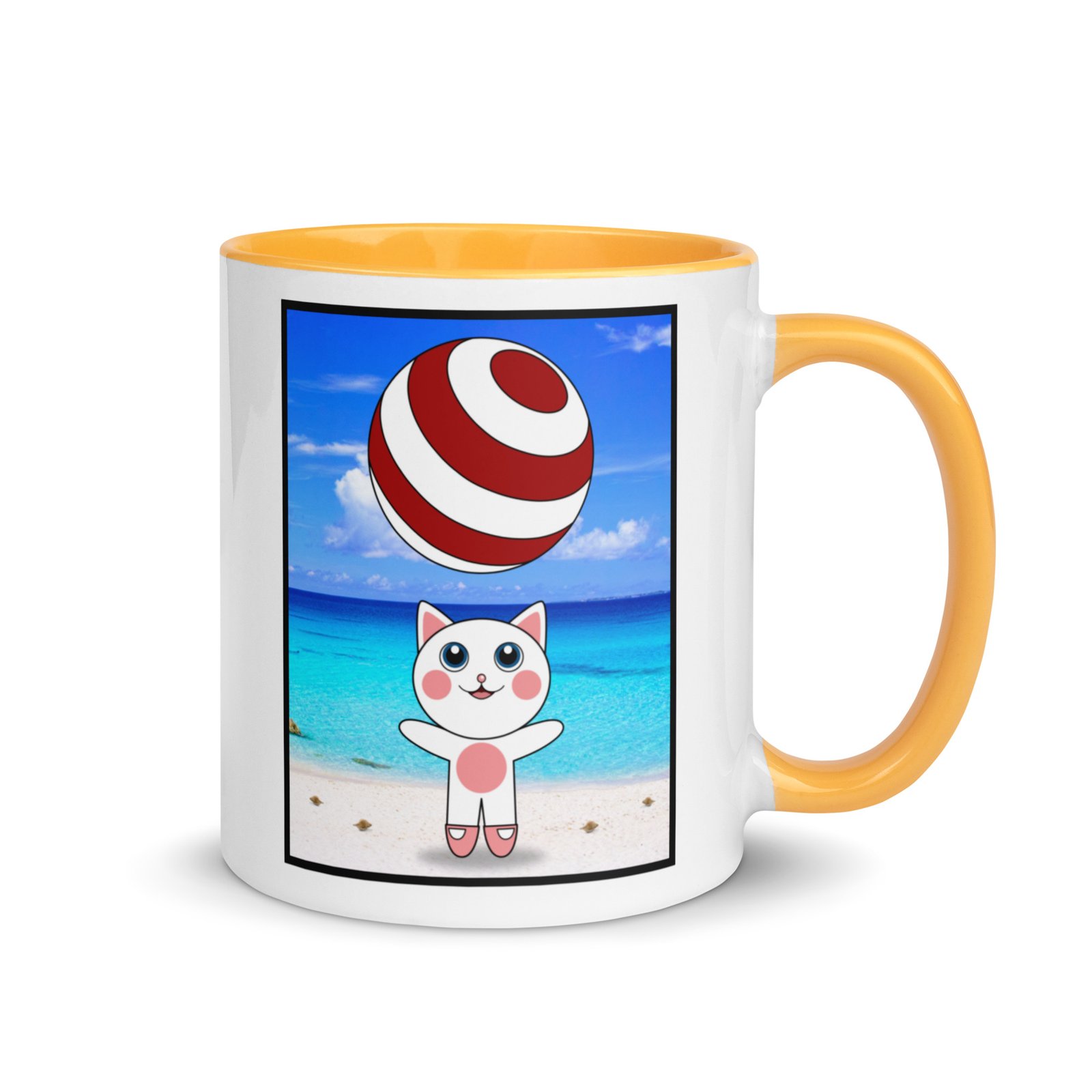 A Day at the Beach | Glossy Mug with Color Inside, 11 Oz - Image 15