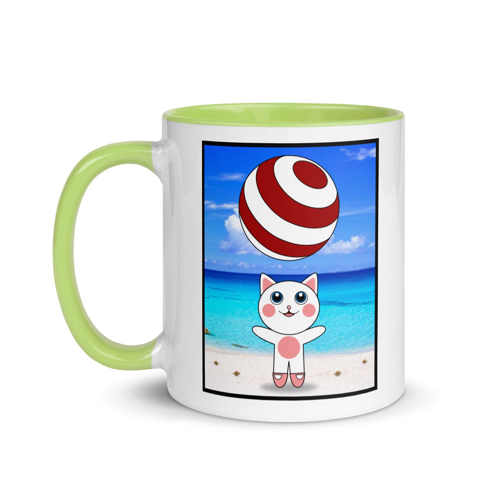 A Day at the Beach | Glossy Mug with Color Inside, 11 Oz - Image 18