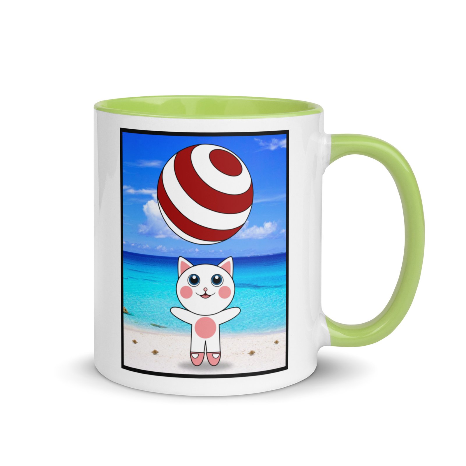 A Day at the Beach | Glossy Mug with Color Inside, 11 Oz - Image 17