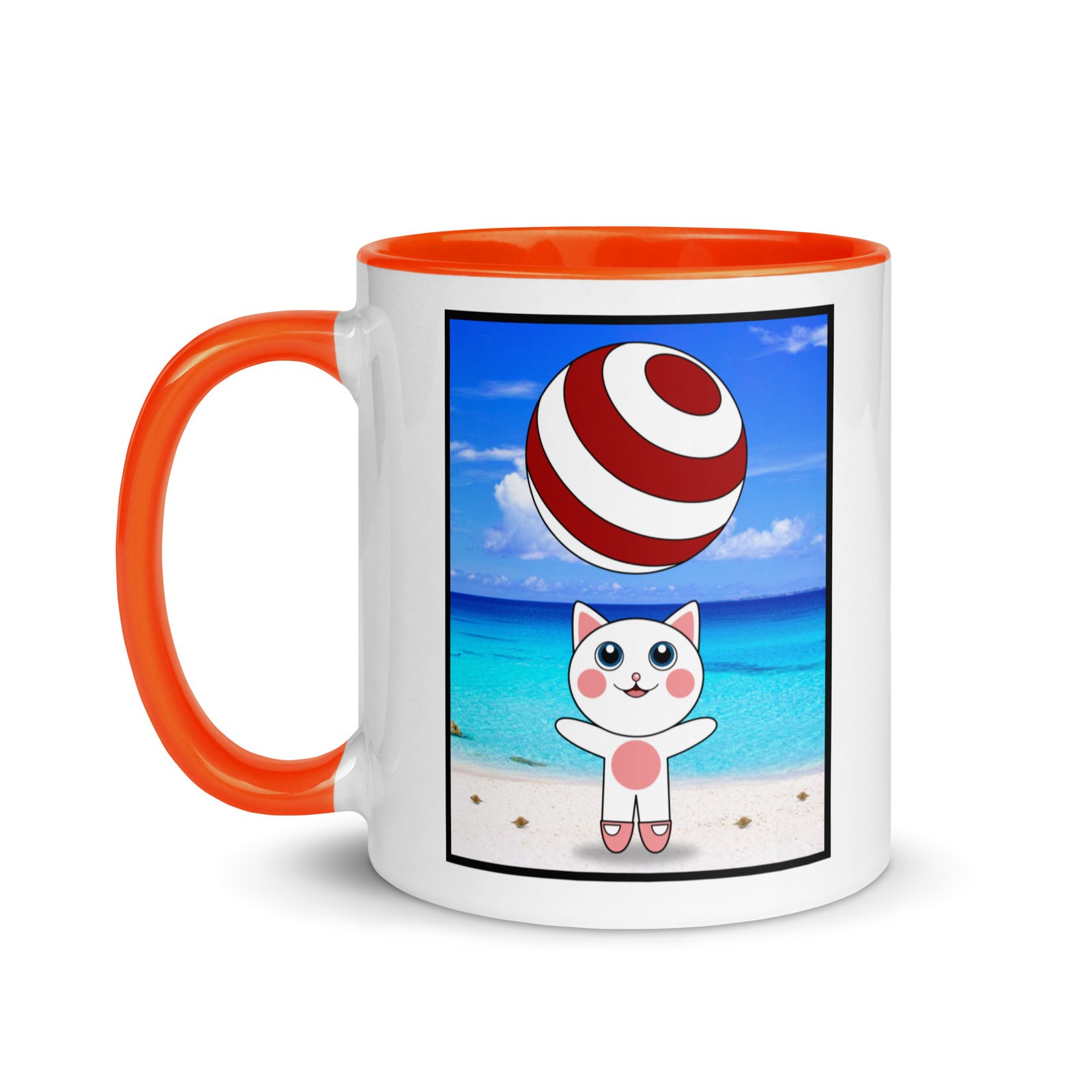 A Day at the Beach | Glossy Mug with Color Inside, 11 Oz - Image 10