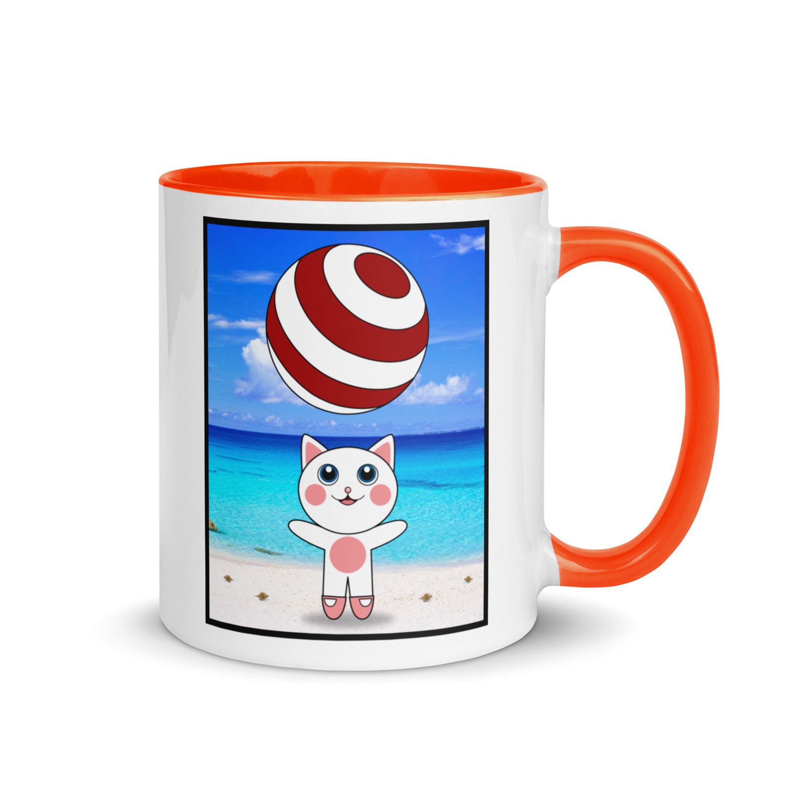 A Day at the Beach | Glossy Mug with Color Inside, 11 Oz - Image 9
