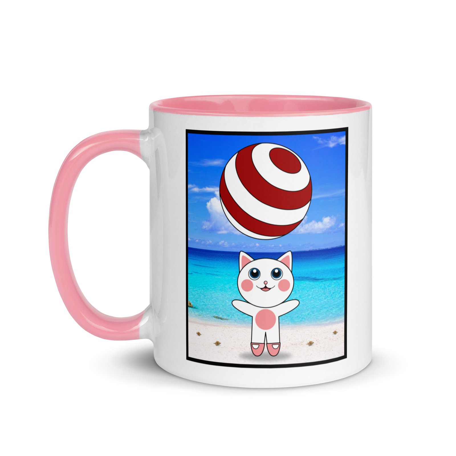 A Day at the Beach | Glossy Mug with Color Inside, 11 Oz - Image 14