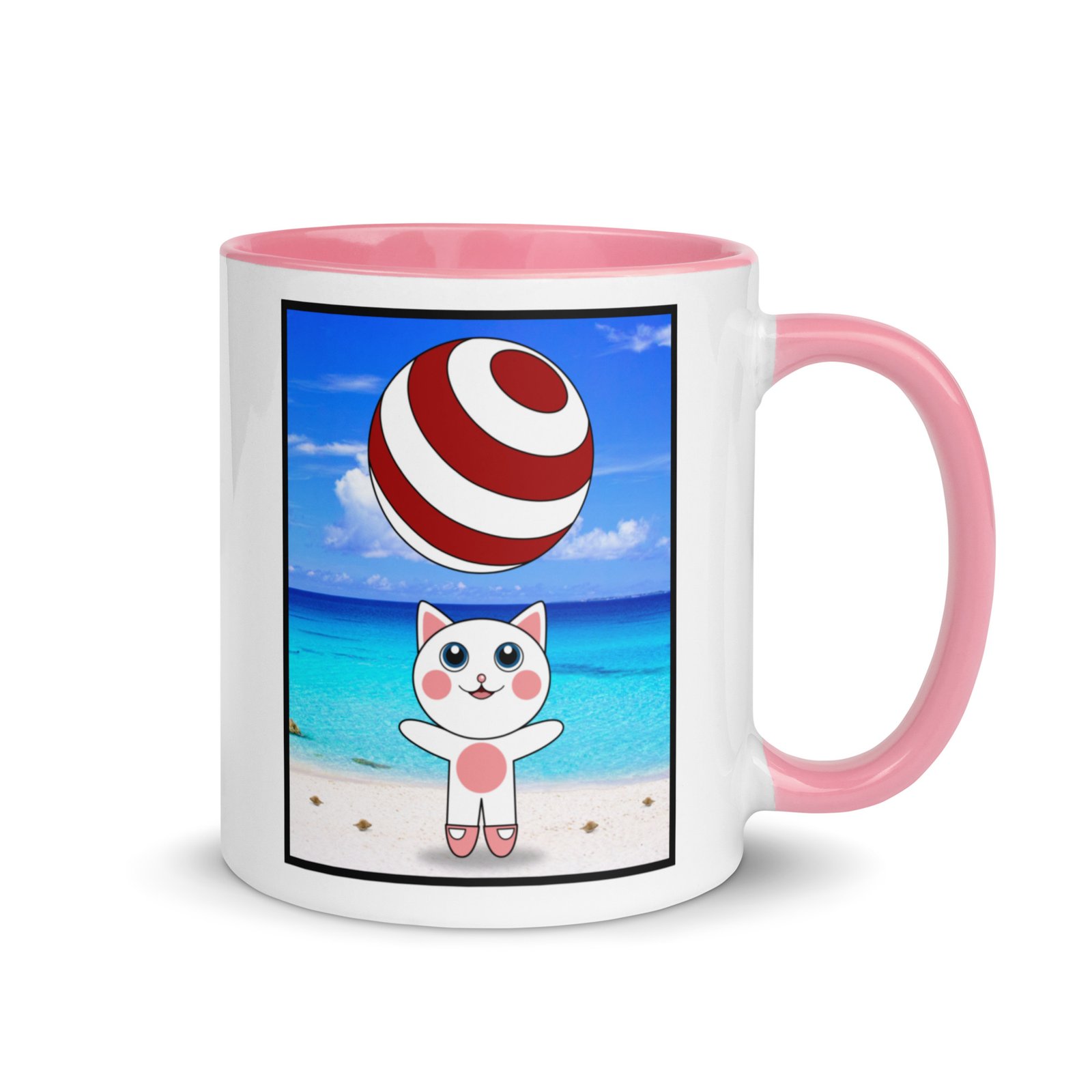 A Day at the Beach | Glossy Mug with Color Inside, 11 Oz - Image 13