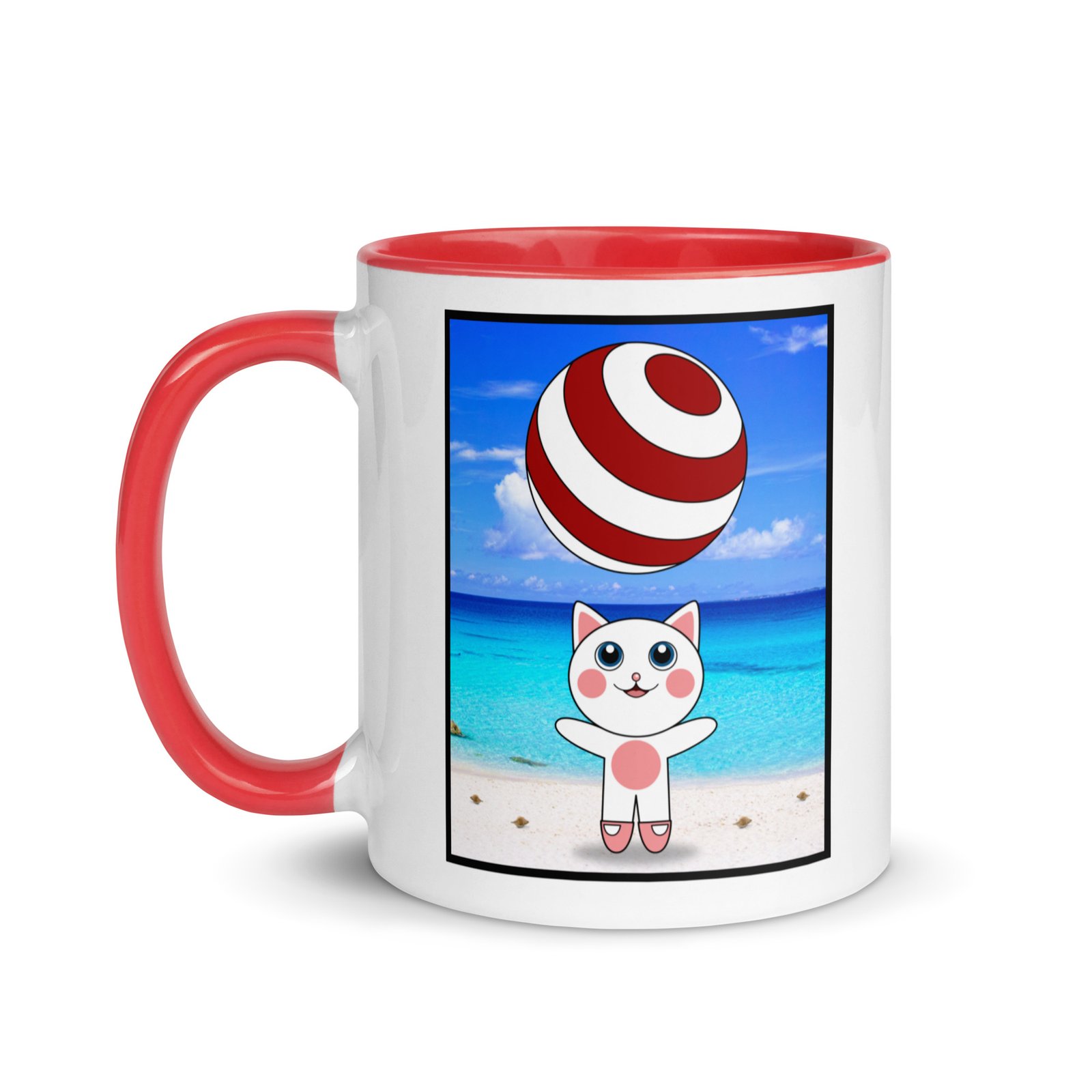 A Day at the Beach | Glossy Mug with Color Inside, 11 Oz - Image 6