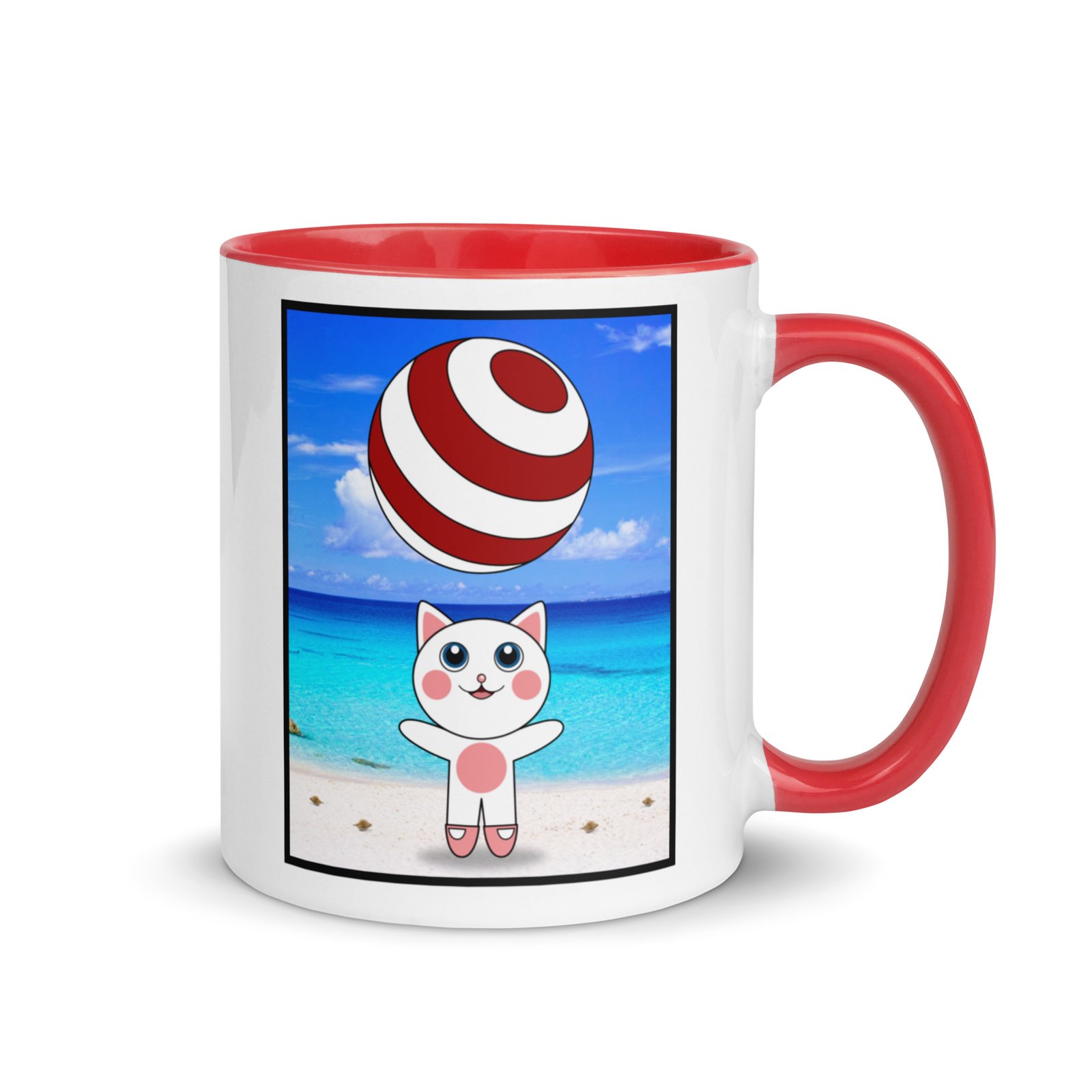 A Day at the Beach | Glossy Mug with Color Inside, 11 Oz - Image 5