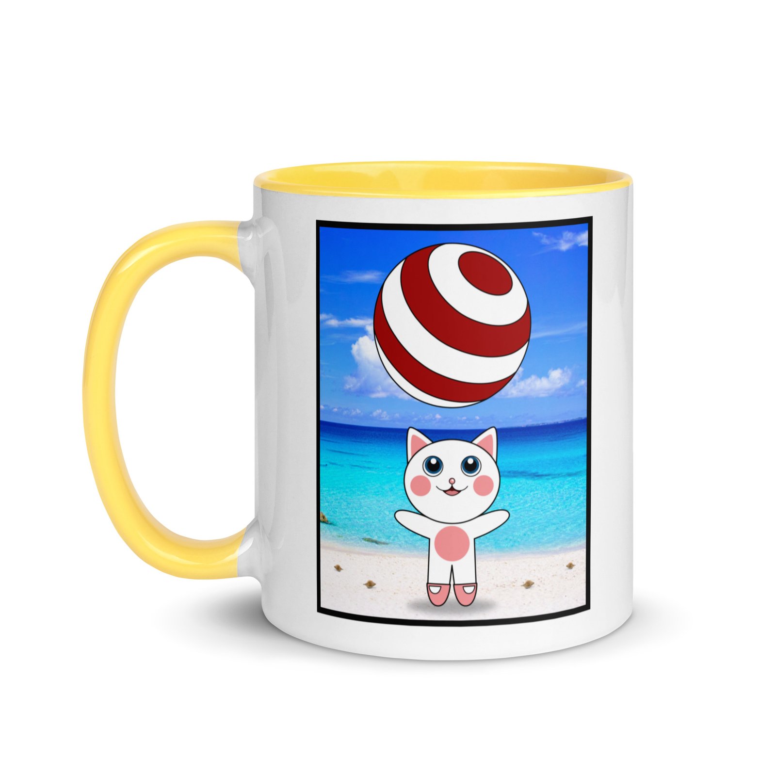 A Day at the Beach | Glossy Mug with Color Inside, 11 Oz - Image 20